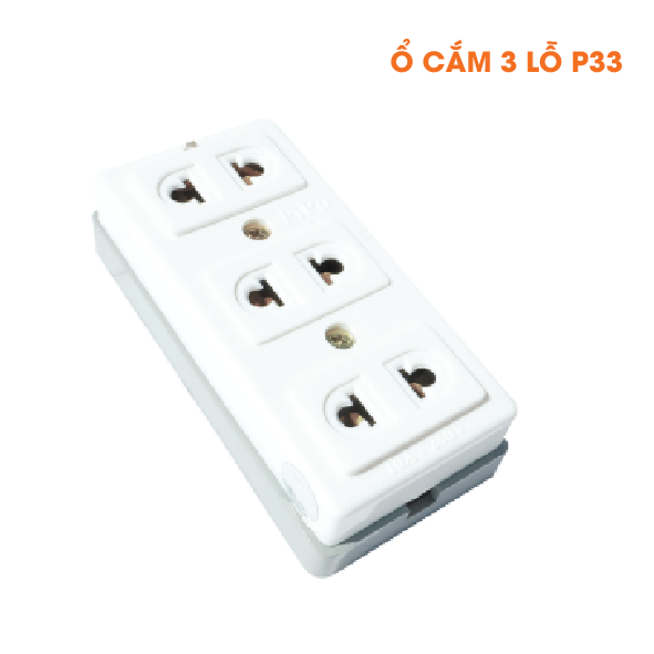 Ổ cắm 3 lỗ P33