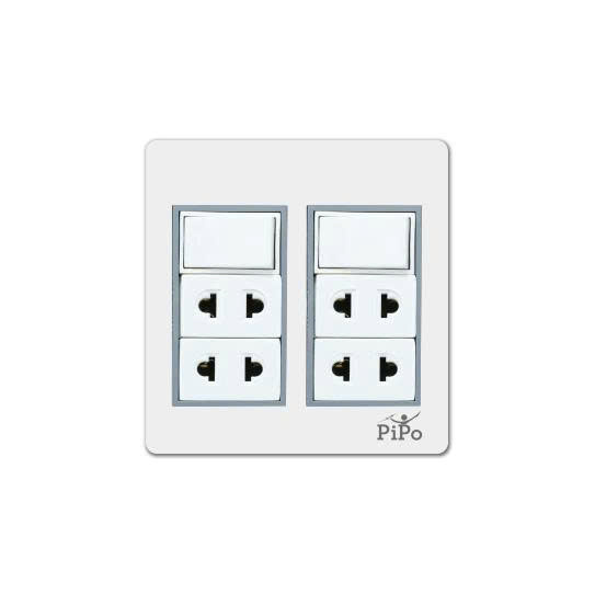 Hộp nổi đôi 2CT 4 ổ PIPO PN20-2-4